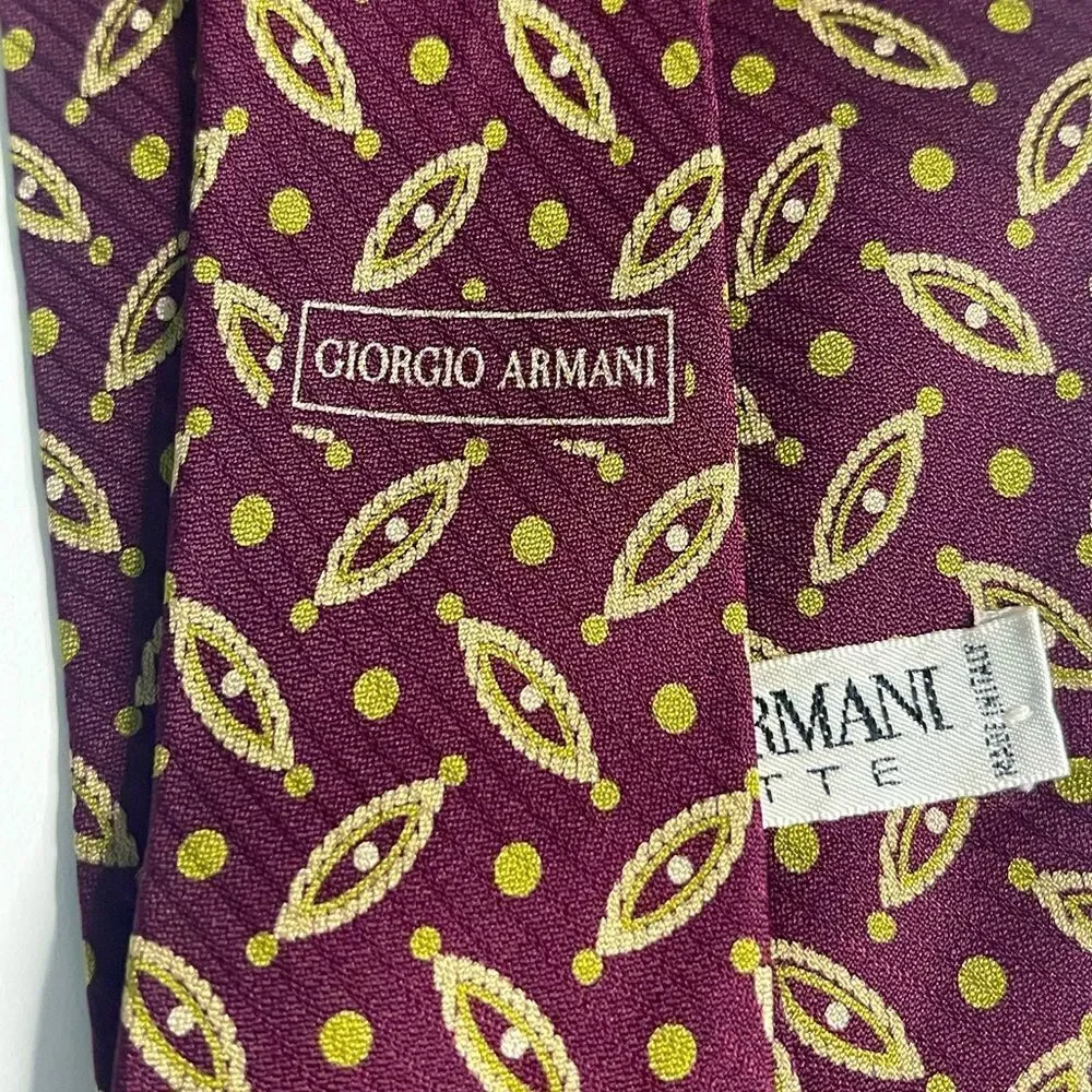 Giorgio Armani maroon gold